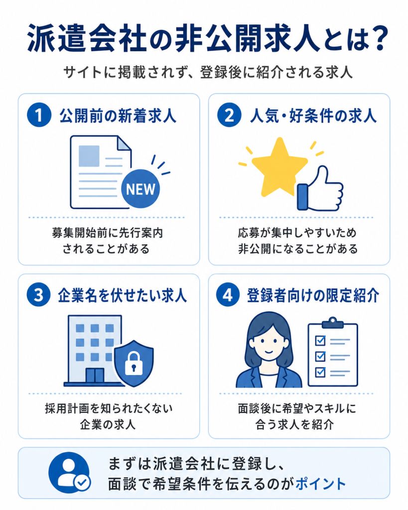 派遣会社の非公開求人とは