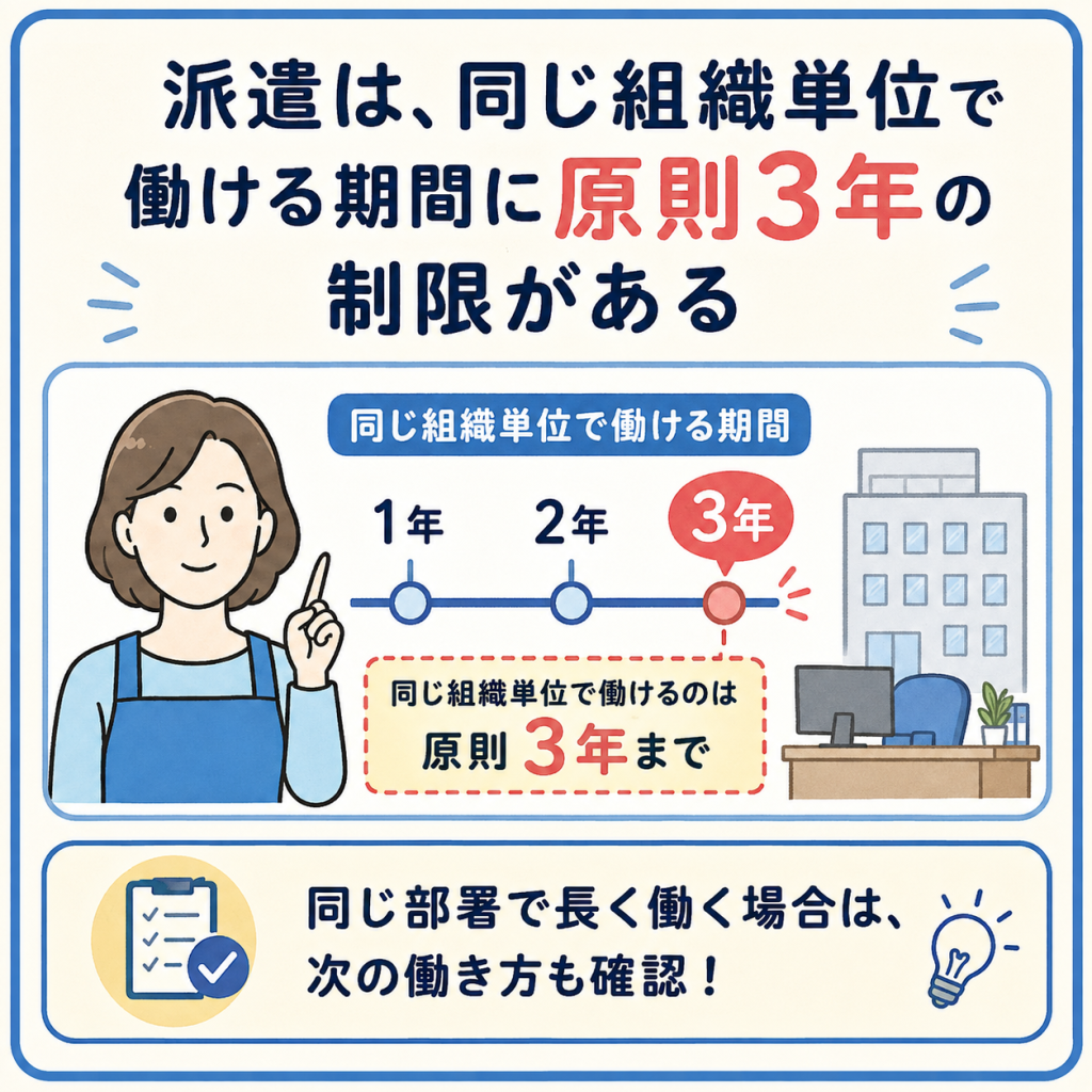 派遣での原則3年の制限