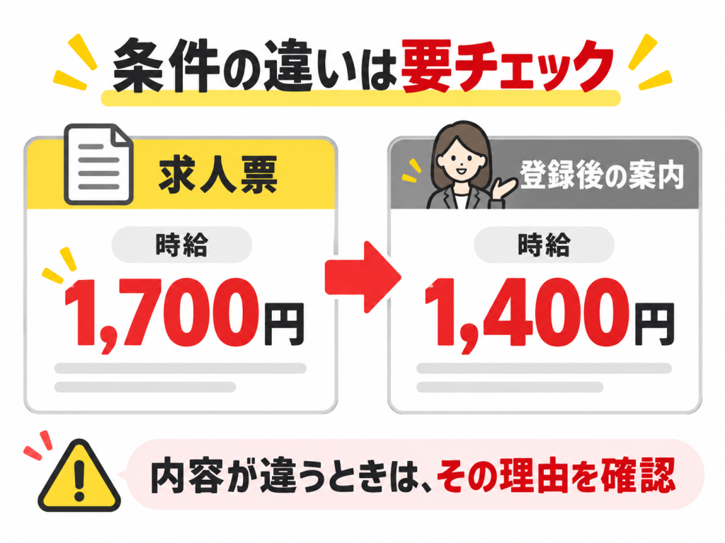 求人の条件の違いは要チェック