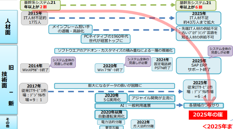 2025年の崖IT人材不足